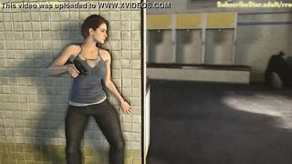 Jill Valentine inside Trouble 3D Monster porn animation