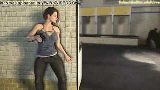 Jill Valentine inside Trouble 3D Monster porn animation
