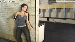 Jill Valentine inside Trouble 3D Monster porn animation