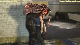 Jill Valentine inside Trouble 3D Monster porn animation