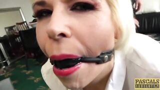 Submissive Lady Receives Cum Into Mouth