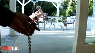 Blonde Bombshell inside interracial sex tape deep throat butt pounded