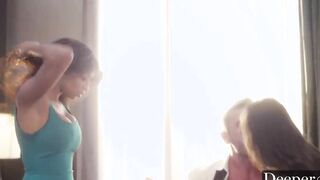 Deeper. Crazy Hot September & Sofi have twisted three way