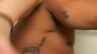 Hot blonde penis blowing skank loves to riding a big ebony dick into her vagina