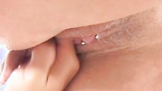Short haired dyke sluts eats her friend out and fucks her snatch with finger fucked