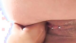 Short haired dyke sluts eats her friend out and fucks her snatch with finger fucked