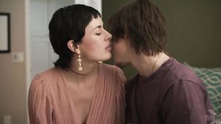 Young Goddess boy seduced her stepmom to plowed her rough