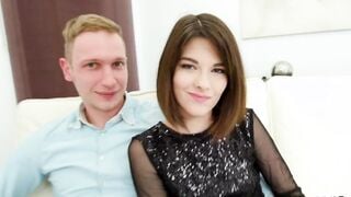 Petite Ex-Wife Sara Bell Impregnated by Black Bull While Lying