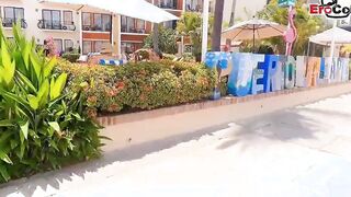 Real Bj Date pick up with german petite cougar into outdoors