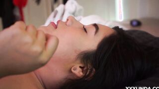 Getting Goddess body strokes from the boss