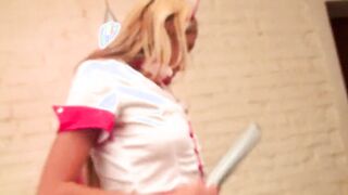 Her tight asshole loves a long sex toy like this 1
