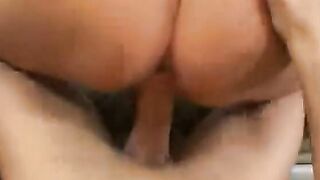 Bimbo licks butt, penis and ride cock