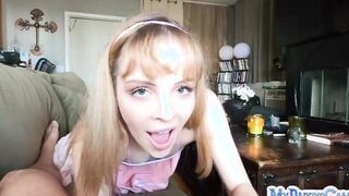 Smallboobs stepteen point of view blows and riding stepdaddys rough penis