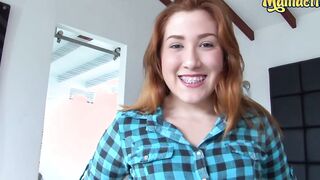 CarneDelMercado - Hispanic Red Haired 19 Yo Tricked Up Riding long african penis after
