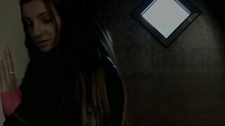 Super dark haired into Hot underwear masturbating to a wild orgasm