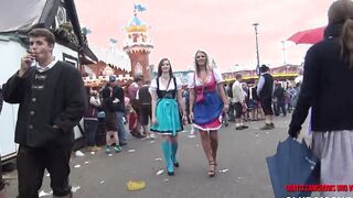 Pornocasting auf dem Oktoberfest mit Franzi - Outdoor blasen mit Spermawalk - Aische Pervers