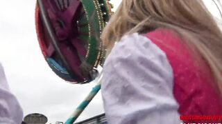 Pornocasting auf dem Oktoberfest mit Franzi - Outdoor blasen mit Spermawalk - Aische Pervers