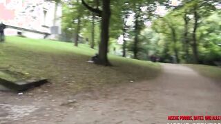 Pornocasting auf dem Oktoberfest mit Franzi - Outdoor blasen mit Spermawalk - Aische Pervers