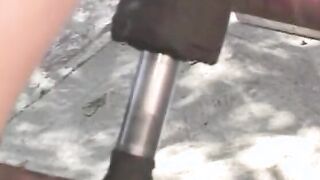 Hunky stud anal fucks luxurious well shaped blonde inside open air