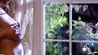 Slutty eastern loves getting cum from huge penis on her boobies