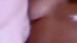 Slutty eastern loves getting cum from huge penis on her boobies