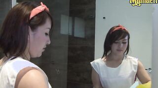 MAMACITAZ - Dark Hair Colombian 18 year old Kathy Violeta Sexual Toilet Banged