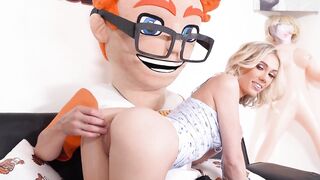 Smoking-sexy Sky Pierce blows PornDude giant dick before he fucks her deep