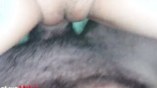 UNCENSORED Japanese inside STOCKINGS with SHAVE VAGINA gets BIG CUM