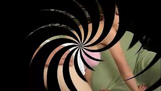 Butt pounded skank sucking off dick on her favourite green couch