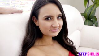 Stepsis Eliza Ibarra Says "Did my poor little stepbrother cum his shorts?!"