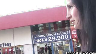 Hispanic roller skater picked up for a quickie