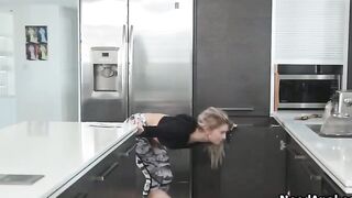 Fit blonde hot butt screwed