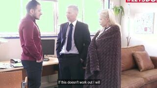 PornoAcademie - Barbie Sins Turned On British School cunt with mouth Hardcore 3 Way