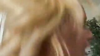 hot blonde gets her bald vagina stuffed with a fat dick