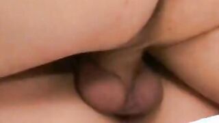 hot blonde gets her bald vagina stuffed with a fat dick