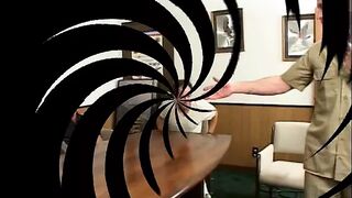 Voluptuous tiny titties dark hair teenie gets her bald cunt banged by 4 guys
