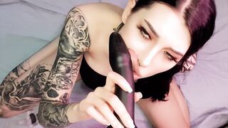STEP SISTER big black dick SLOPPY DEEP THROAT