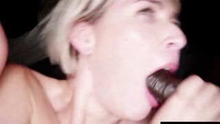 BLACKEDRAW hot baddie Jessie is tag-teamed by 2 long big black dick