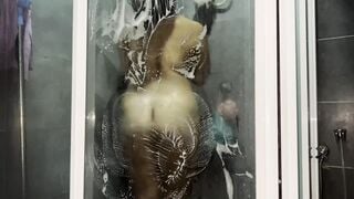 Spying chick inside the shower part two