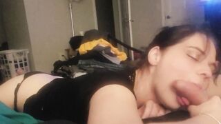 Amateur deep throat