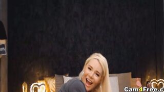 Hot Blonde goddess With Big Jugs Toying Her Wet Vagina