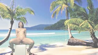 Camsoda - Curvy Amateur chick Fucks Herself With Glass Toy