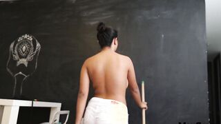 Huge natural melons on teenagers