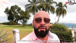 Real fellatio date outdoor pick up with german slim cougar