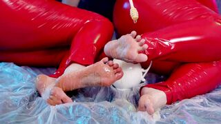 HARD CUNT BANGED deep throat DOGGY toes tease & soak and messy - Arya Grander and her submissive performer Fetishaura
