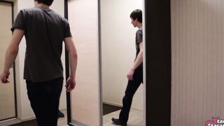 Eighteen school girl seduced dude on the first date.