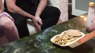 This blonde mom really likes group sex and jizzes every time during double penetration