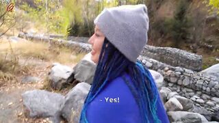 Super oral sex inside nature after a photo shoot of young tourists