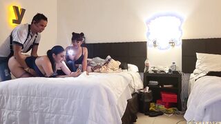 Yummy sleepover with my neighbor Giselle Montes and Yamileth Ramirez
