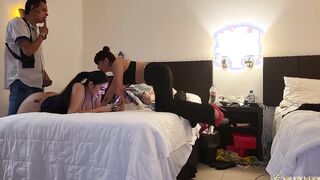 Yummy sleepover with my neighbor Giselle Montes and Yamileth Ramirez